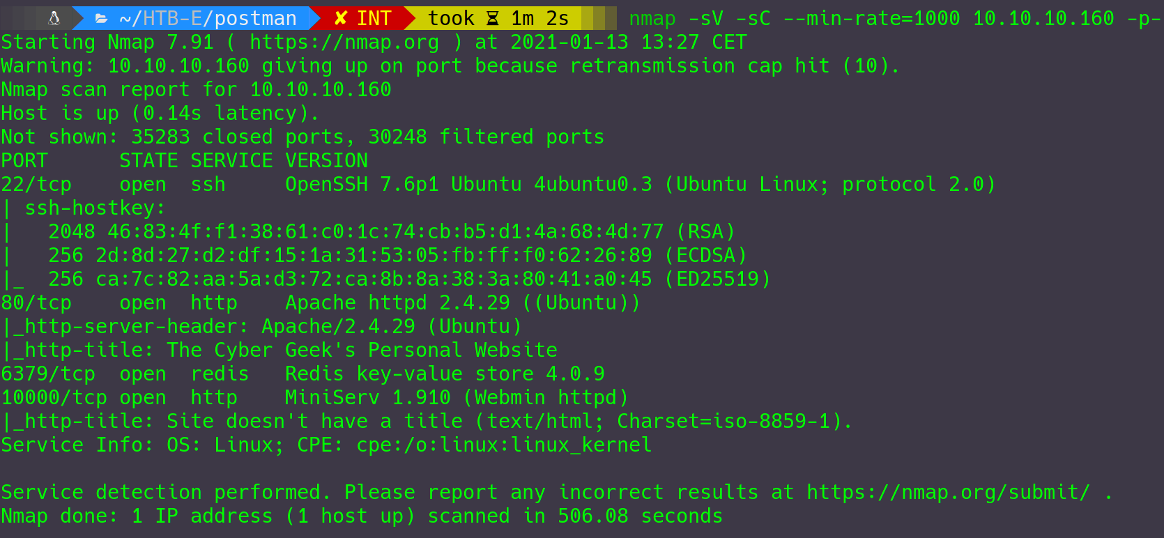 Postman-nmap