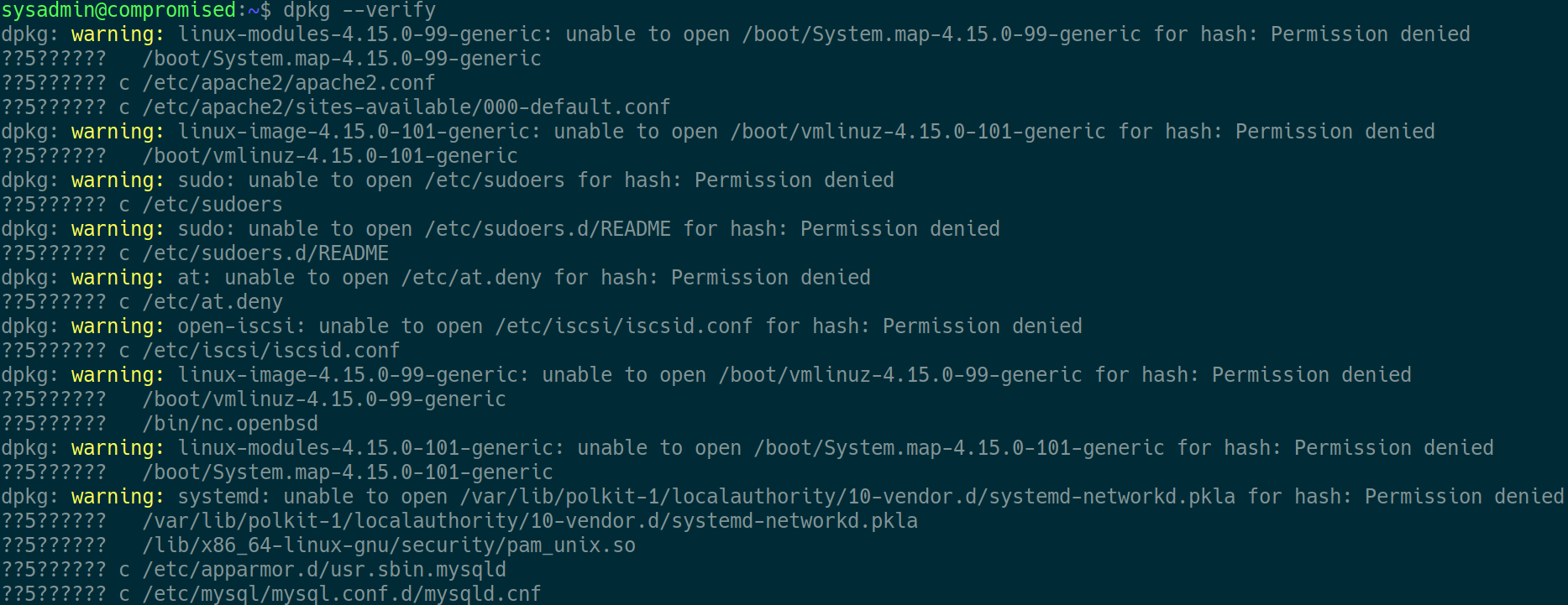 Compromised-package-integrity-check